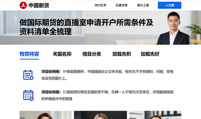做国际期货的直播室申请开户所需条件及相关资料清单全梳理
