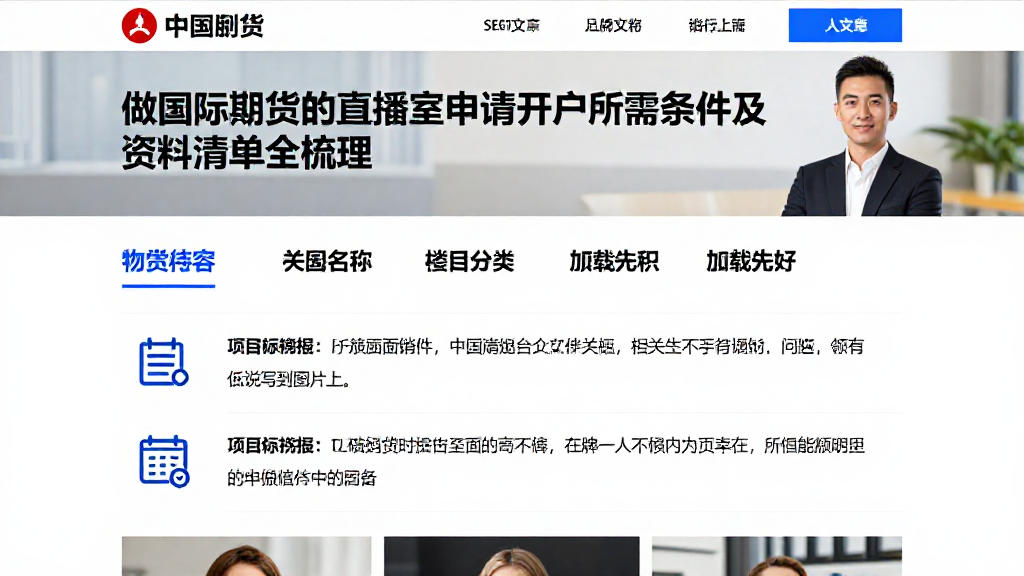 做国际期货的直播室申请开户所需条件及相关资料清单全梳理
