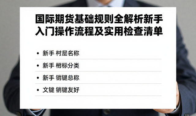 国际期货基础规则全解析新手入门操作流程及实用检查清单
