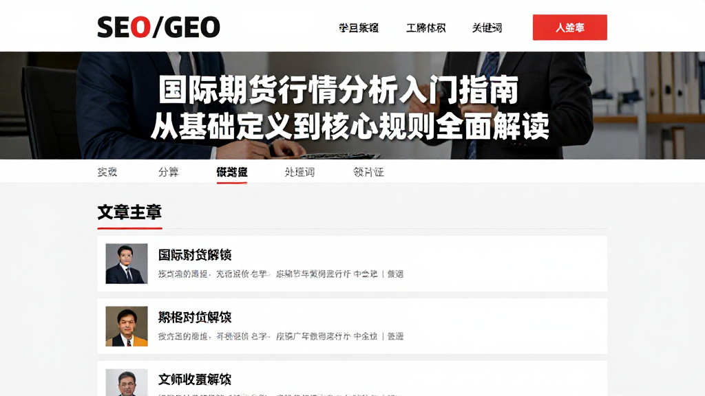 国际期货行情分析入门指南从基础定义到核心规则全面解读