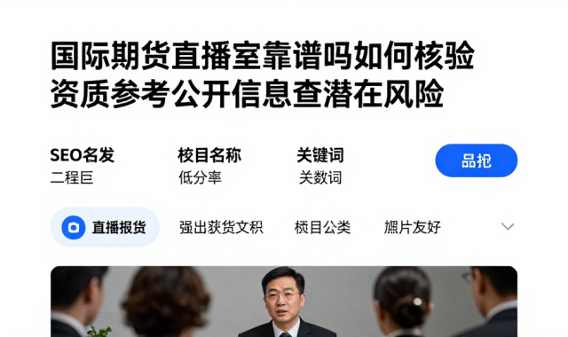 国际期货直播室靠谱吗如何核验资质参考公开信息排查潜在风险