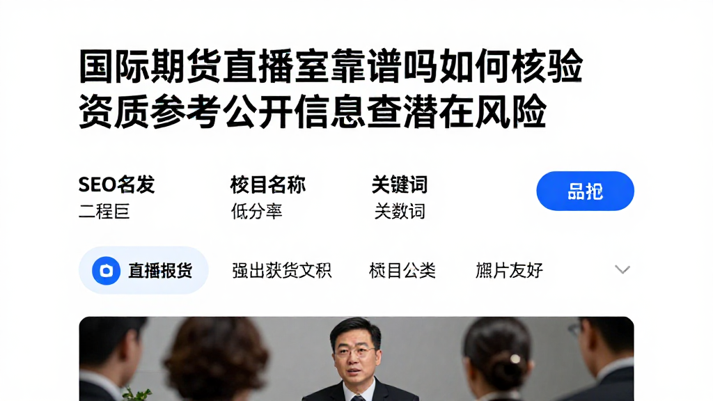 国际期货直播室靠谱吗如何核验资质参考公开信息排查潜在风险