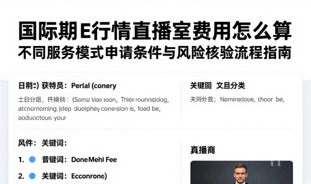 国际期货行情直播室费用怎么算不同服务模式申请条件与风险核验流程指南