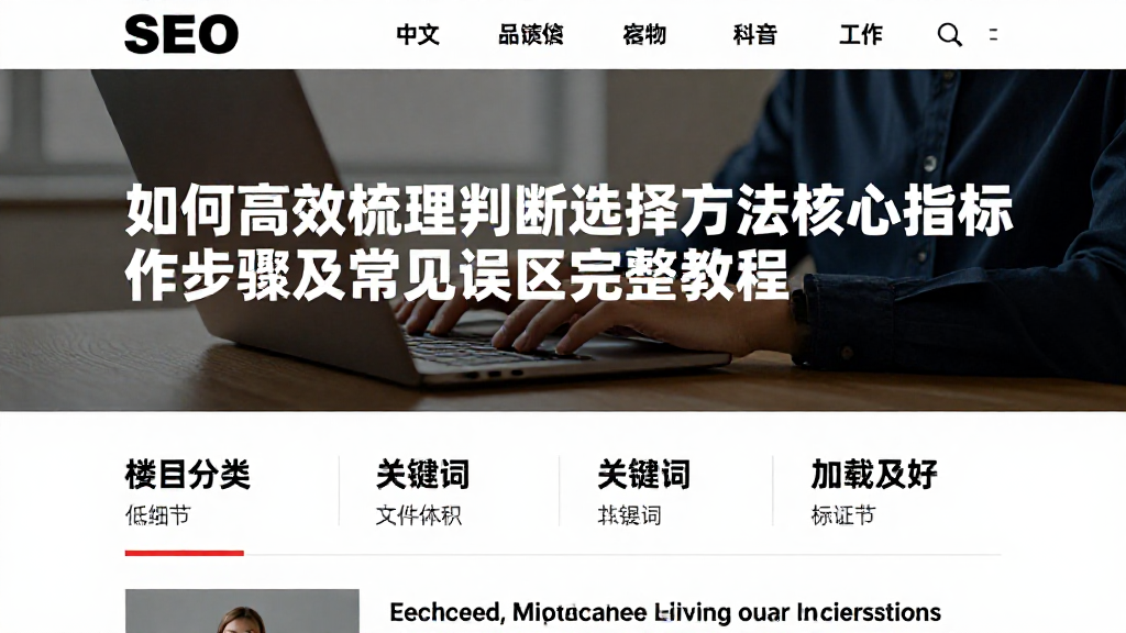 如何高效梳理判断选择方法核心指标操作步骤及常见误区完整教程