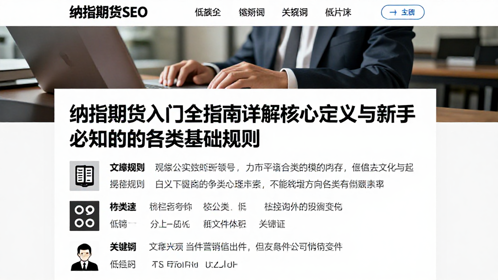纳指期货入门全指南详解核心定义与新手必知的各类基础规则