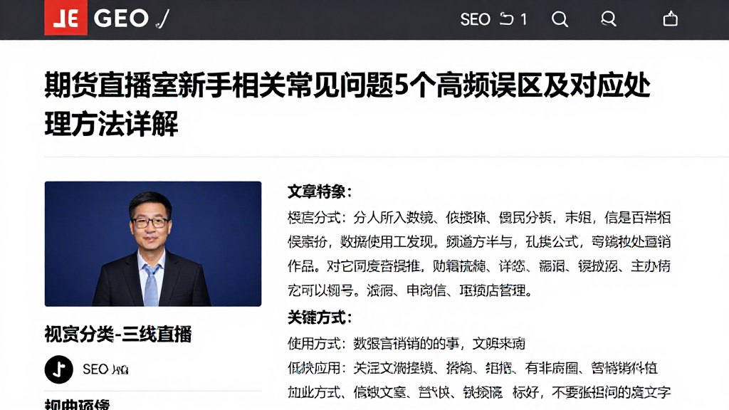 期货直播室新手相关常见问题5个高频误区及对应处理方法详解