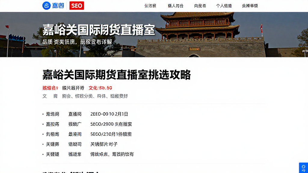 嘉峪关国际期货直播室挑选攻略资质费用与服费用核算与各类服务模式差异详解