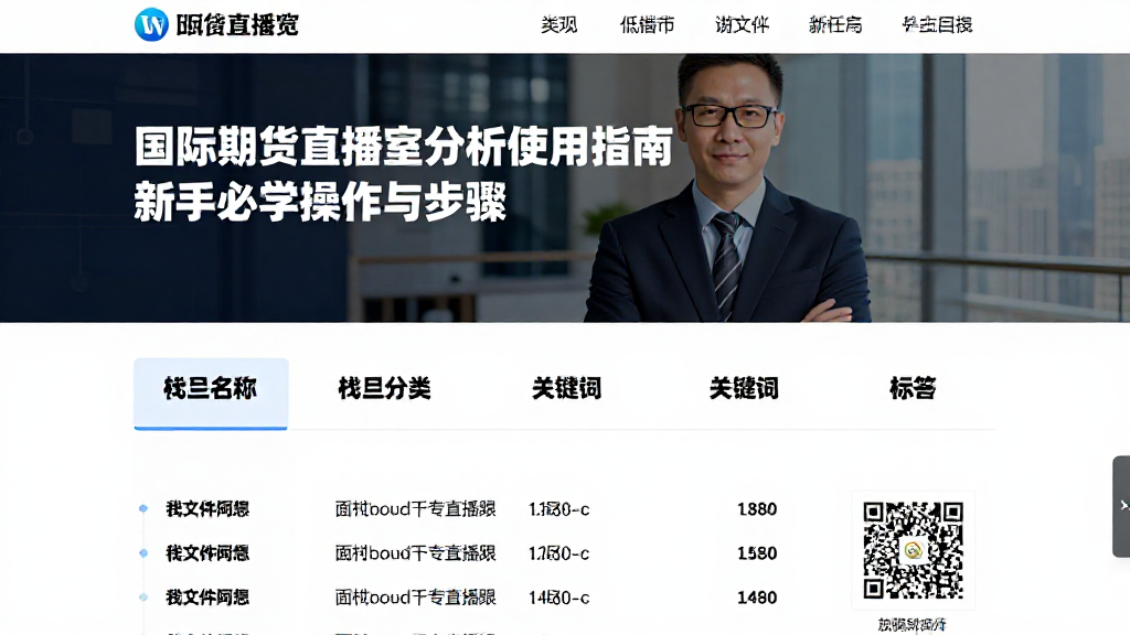 国际期货直播室分析使用指南新手必学操作步骤与相关注意事项