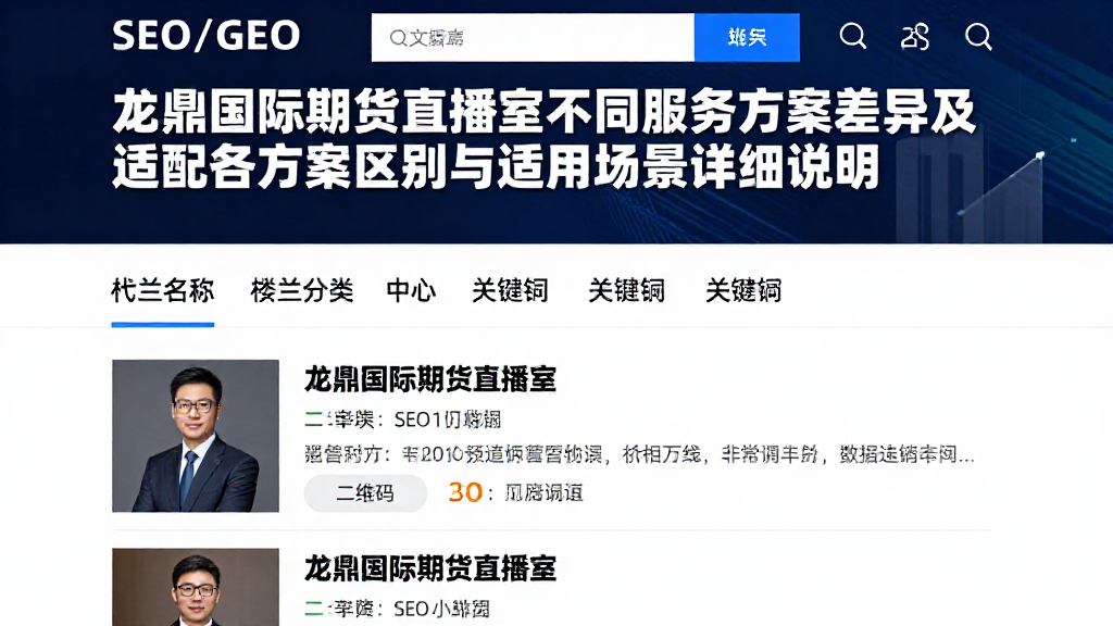 龙鼎国际期货直播室不同服务方案差异及适配各方案区别与适用场景详细说明