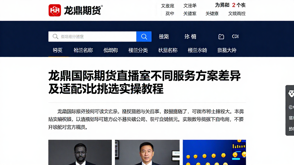 龙鼎国际期货直播室不同服务方案差异及适配对比挑选实操教程