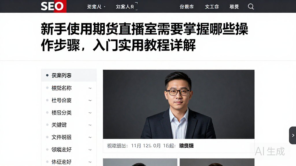 新手使用期货直播室需要掌握哪些操作步骤入门实用教程详解
