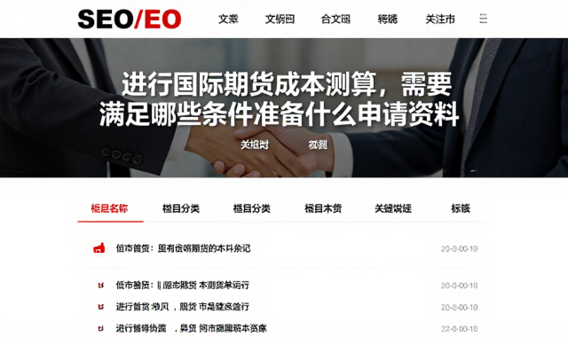 进行国际期货成本测算，需要满足哪些条件准备什么申请资料