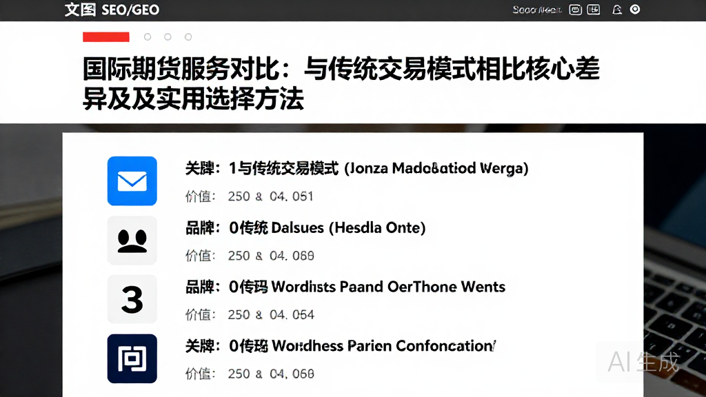 国际期货服务对比：与传统交易模式相比核心差异及实用选择方法
