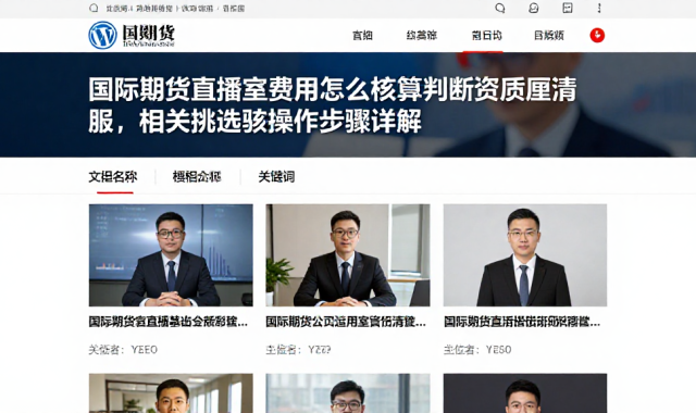 国际期货直播室费用怎么核算判断资质厘清服，相关挑选核验操作步骤详解