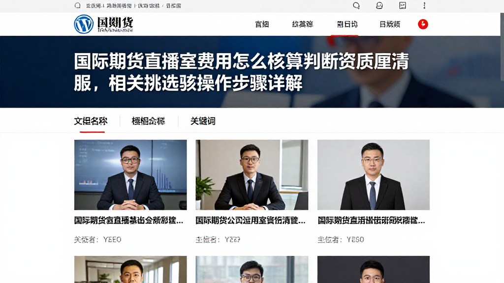 国际期货直播室费用怎么核算判断资质厘清服，相关挑选核验操作步骤详解